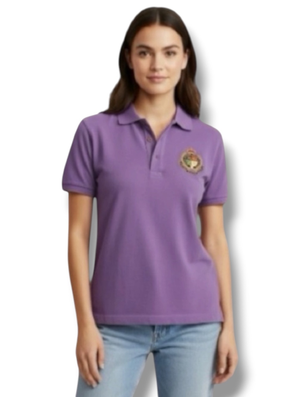 LAUREN Ralph Lauren Purple Short Sleeve Polo Shirt Embroidered Crest Plus 1X